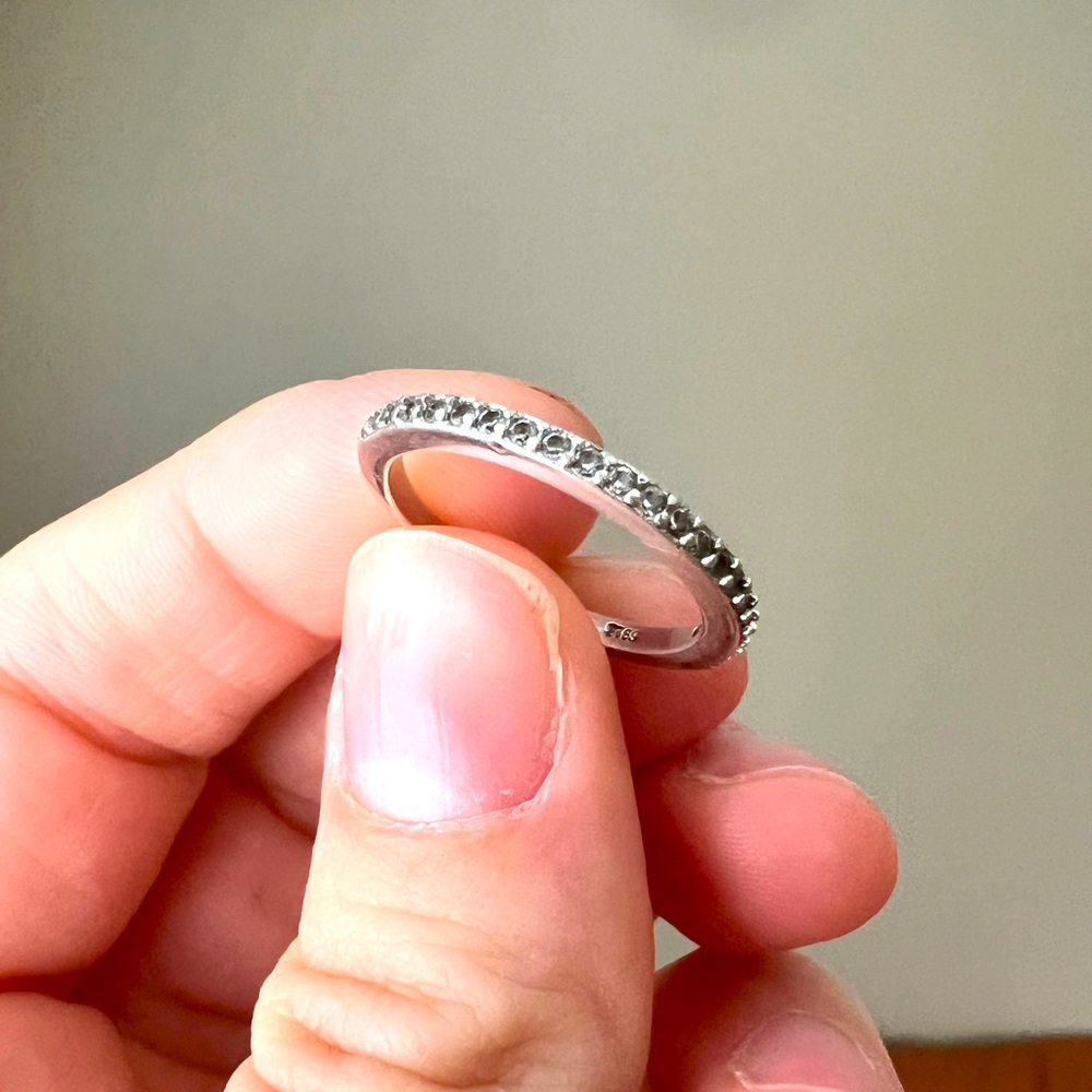 Silver and CZ ring